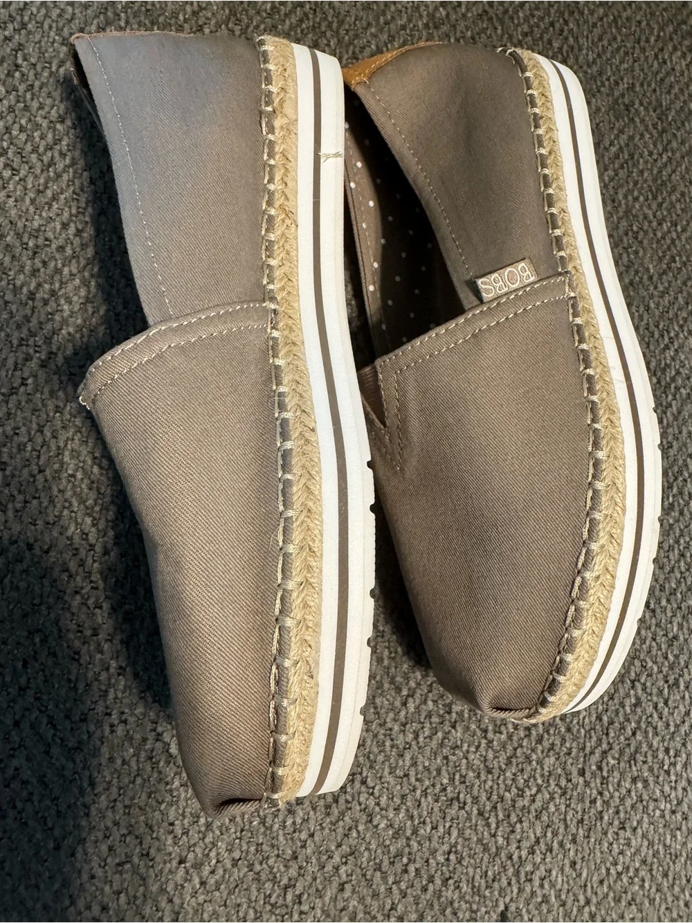 Skechers Bobs Breeze Women's Slip-On Espadrille in Taupe